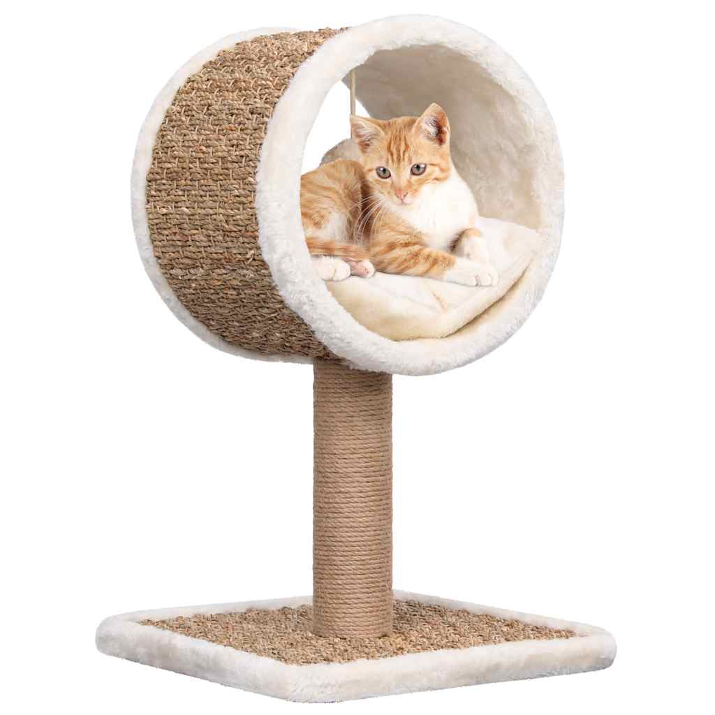 Árbol Para Gatos Túnel Superior Y Juguete Hierba Marina 56 Cm_1