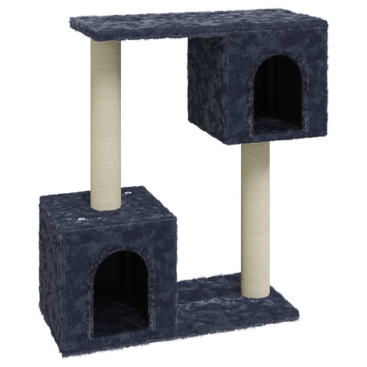 Rascador Para Gatos Con Postes De Sisal Gris Oscuro 60 Cm_0