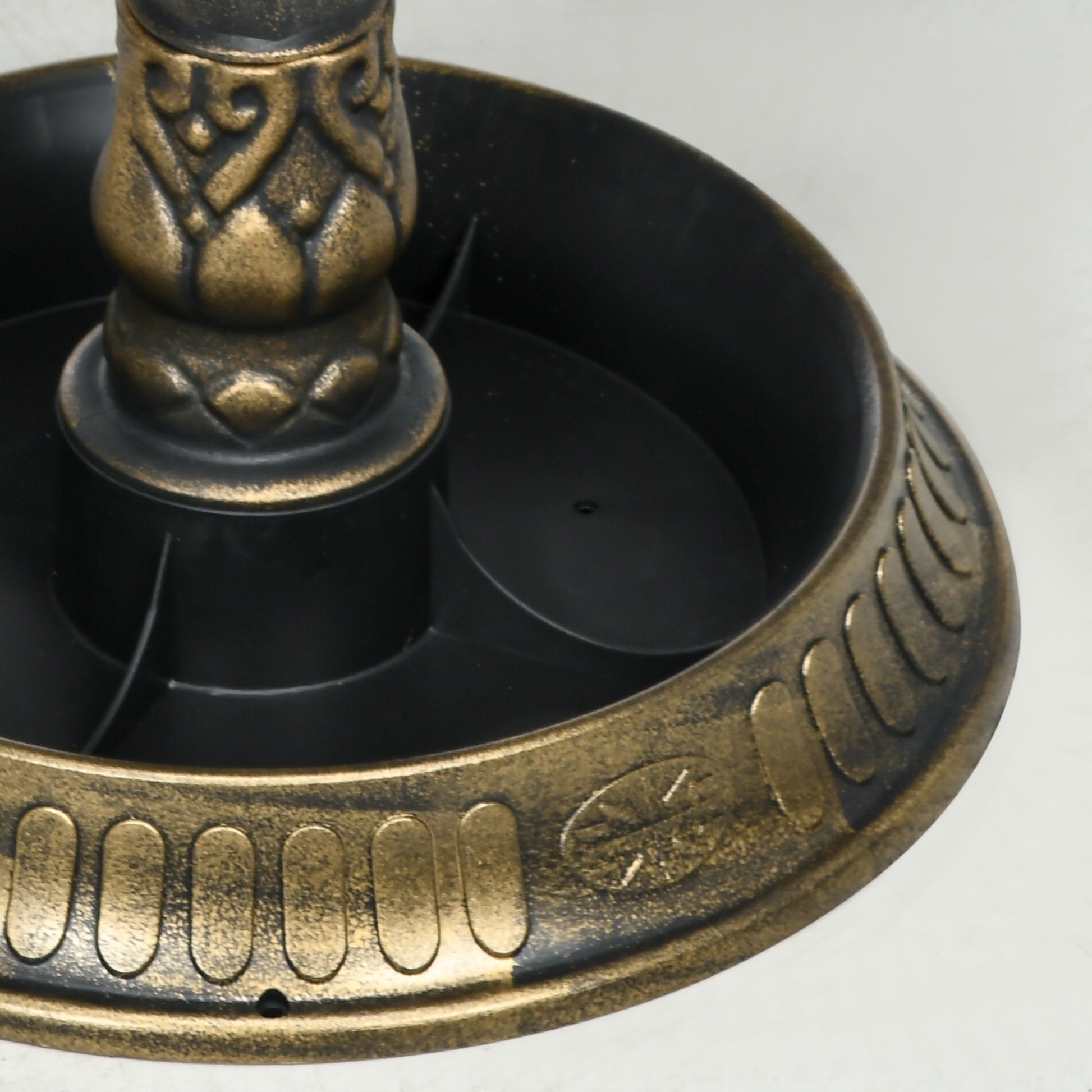 Outsunny Baño Para Pájaros De Jardín Exterior 81 Cm Con Diseño De Concha Bronce_4