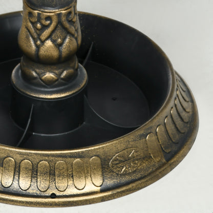 Outsunny Baño Para Pájaros De Jardín Exterior 81 Cm Con Diseño De Concha Bronce_4