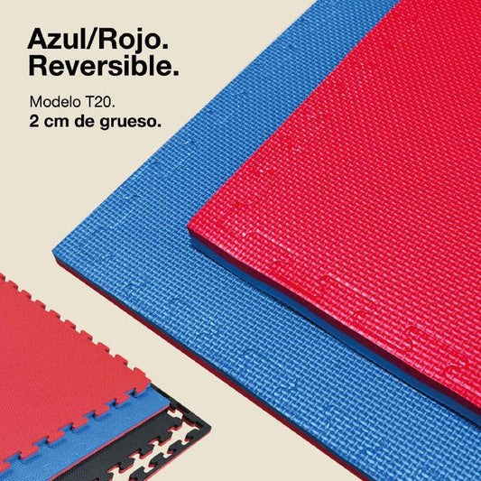 Jowy Tatami Puzzle 2cm 100x100cm – Superficie T Rojo/azul_0