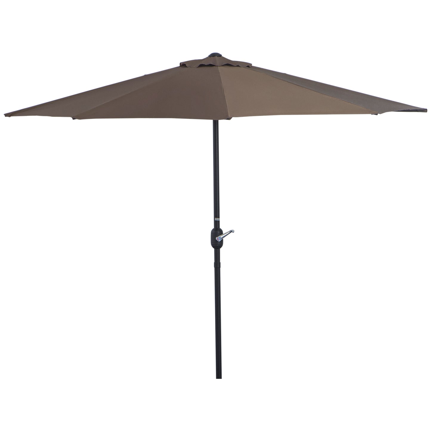 Outsunny Sombrilla Parasol Jardín Con Manivela Semicircular Exterior 269x138x236_0
