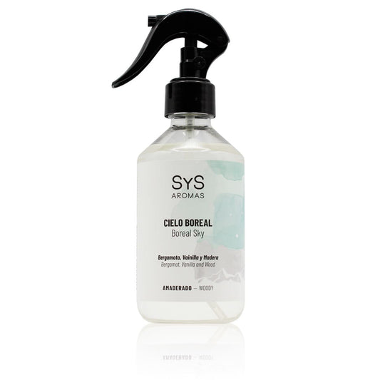 Ambientador Pulverizador Cielo Boreal Experience SYS Aromas 300 ml | Bergamota, Vainilla y Madera | Sofisticado_0