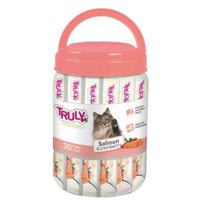Stick De Crema Para Gato De Salmon Y Arandano Truly 30 Sticks X 14 Gr_0