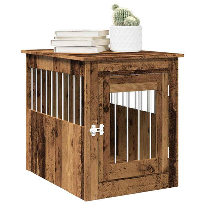 Jaula Para Perros Madera De Ingeniería Madera Vieja 55x75x65 Cm_1