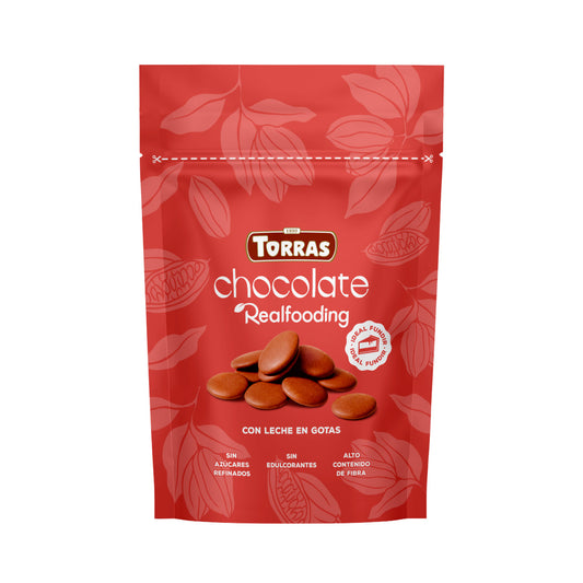 Cobertura en gotas leche Realfooding 200g