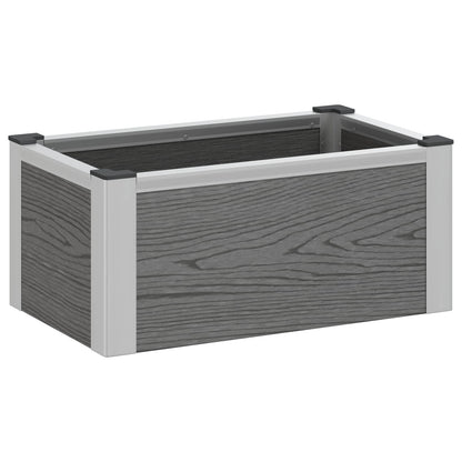 Arriate Elevado Gris 50 X 30 X 22 Cm Wpc Y Aluminio_0