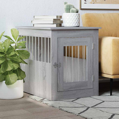 Jaula Para Perros Madera De Ingeniería Gris Sonoma 55x75x65 Cm_1