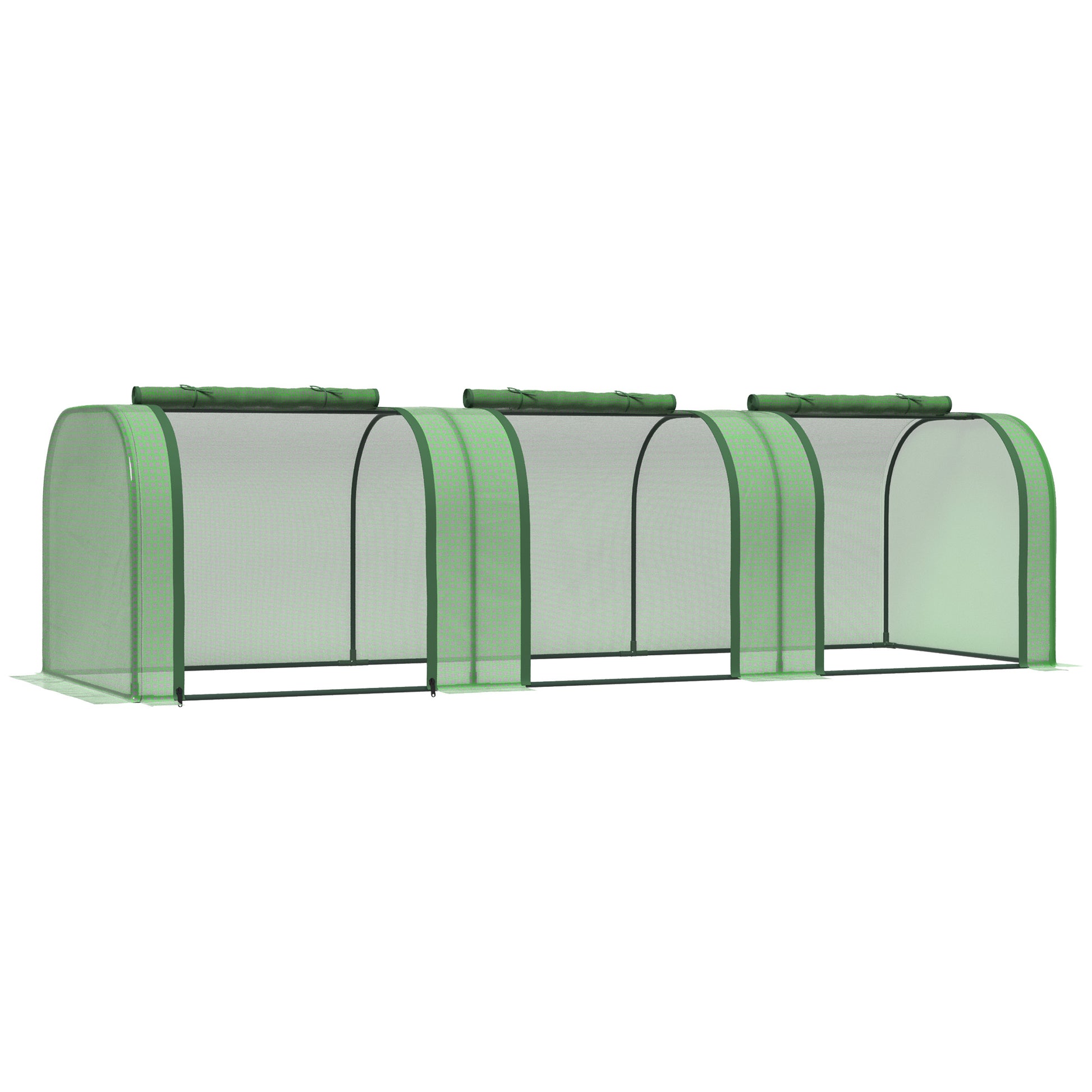 Outsunny Mini Invernadero 295x100x80 Cm Para Jardín Cultivo De Plantas Verde_0