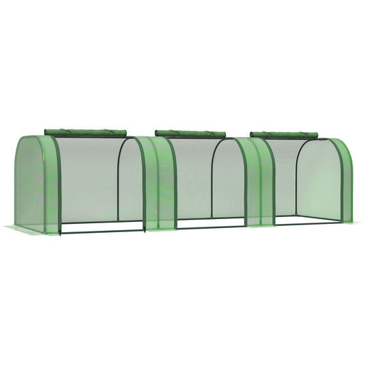 Outsunny Mini Invernadero 295x100x80 Cm Para Jardín Cultivo De Plantas Verde_0