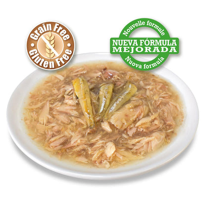 Atún blanco y anchoa en salsa Arquivet 80 g Comida húmeda para gatos