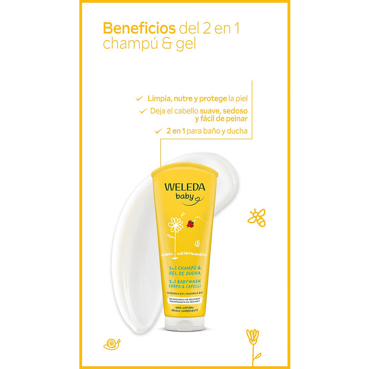 Weleda Champú y Gel de ducha bebé de caléndula 200 ml