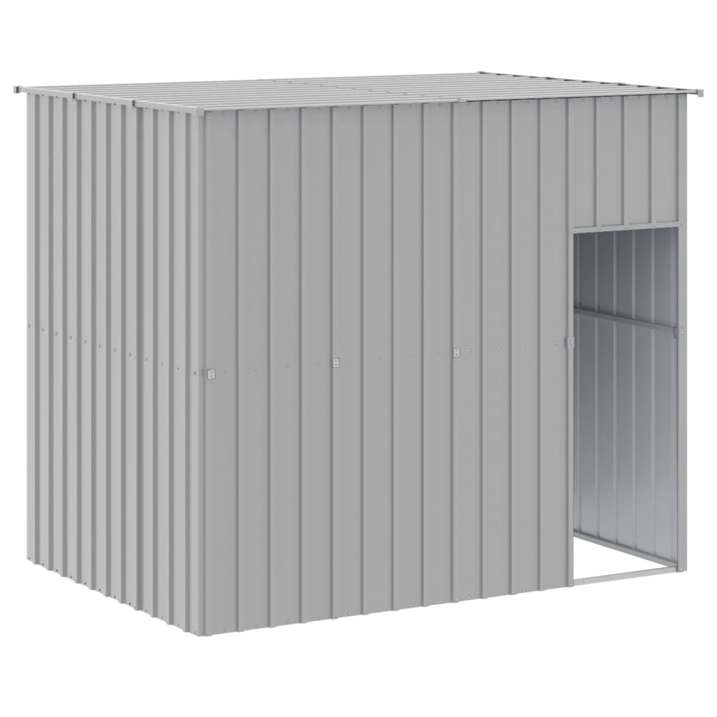 Caseta Perros Corral Acero Galvanizado Gris Claro 214x253x181cm_5