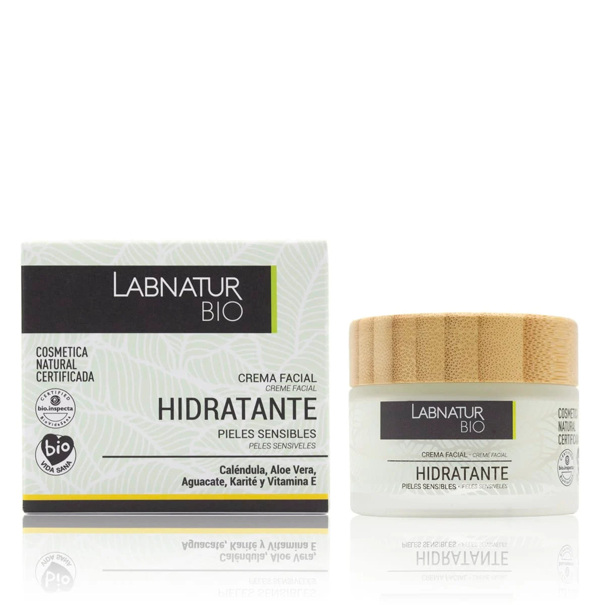 Crema Facial para Piel Sensible Labnatur Bio 50 ml | Caléndula, Aloe Vera y Aguacate | Hidrata y Calma | Vegano_0