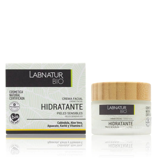 Crema Facial para Piel Sensible Labnatur Bio 50 ml | Caléndula, Aloe Vera y Aguacate | Hidrata y Calma | Vegano_0