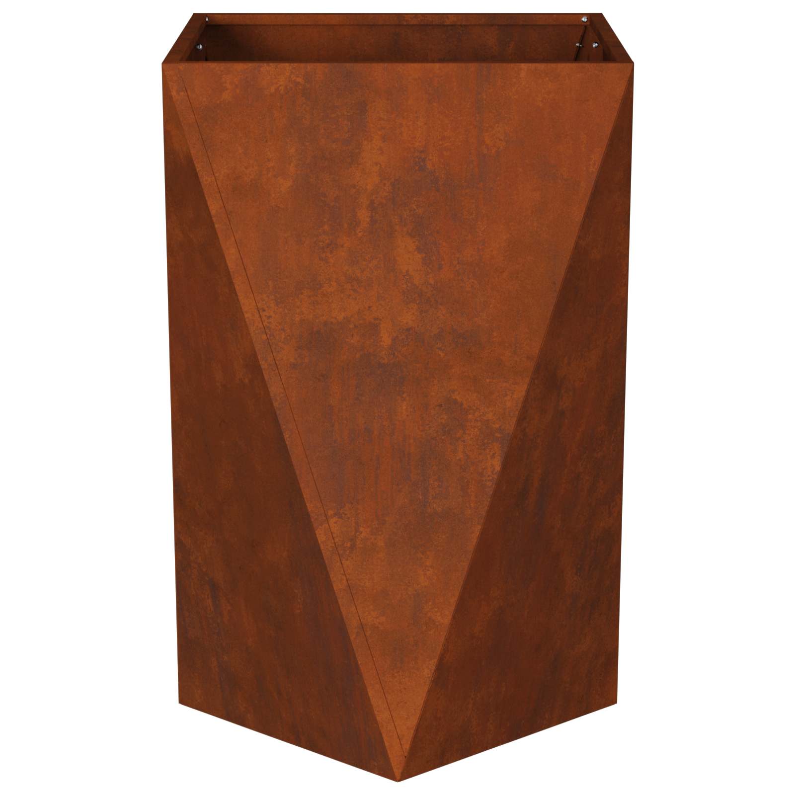 Jardinera Oxidado 50 X 50 X 75 Cm Acero Autopatinable_5