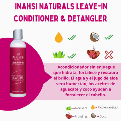 Leave-in Aloe Hibiscus Leave-in Conditioner &amp; Detangler Inahsi Naturals 226g_1