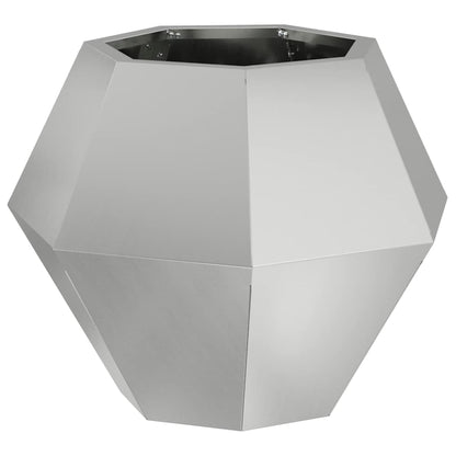 Jardinera Plateado 50 X 50 X 40 Cm Acero Galvanizado_0