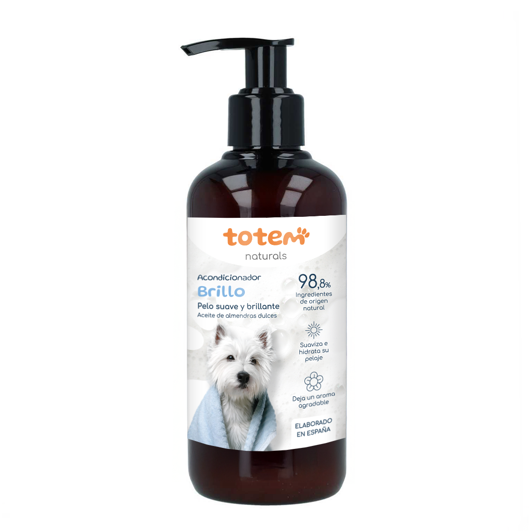 Acondicionador natural para perros suavidad y brillo Totem Naturals 250 ml