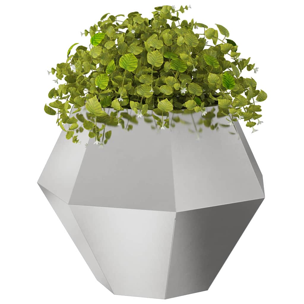 Jardinera Plateado 75 X 75 X 60 Cm Acero Inoxidable_2