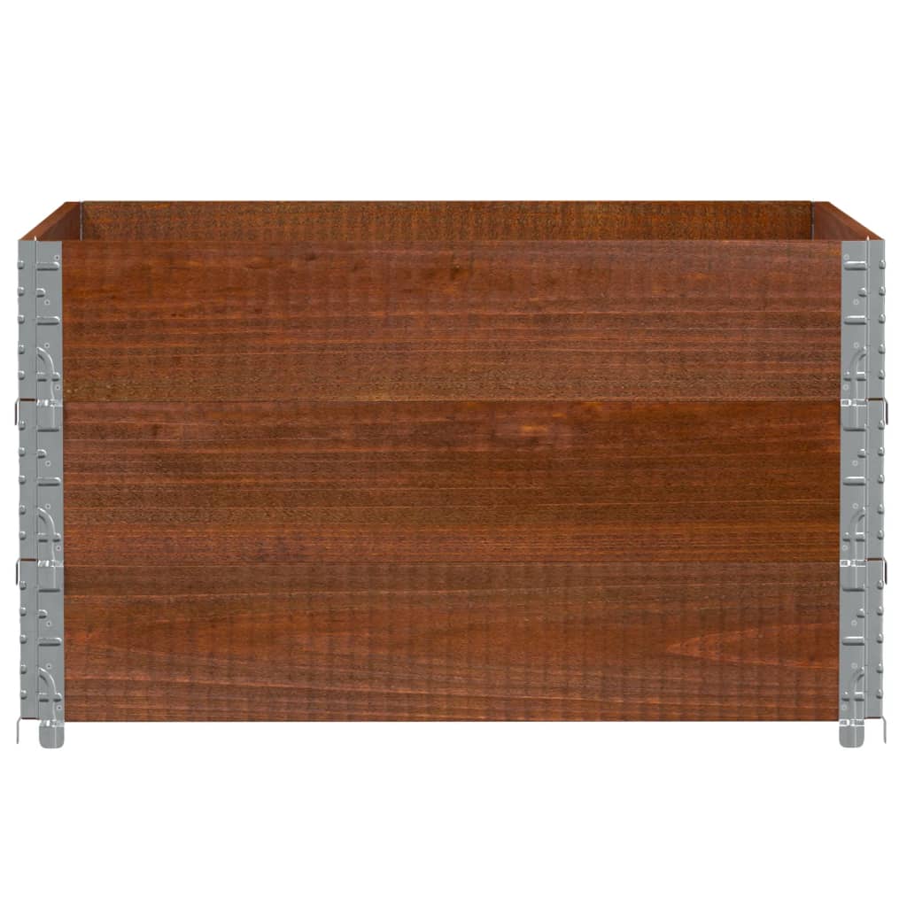 Jardinera De Madera Maciza De Pino Marrón 100x100 Cm_2