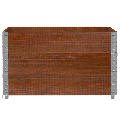 Jardinera De Madera Maciza De Pino Marrón 100x100 Cm_2