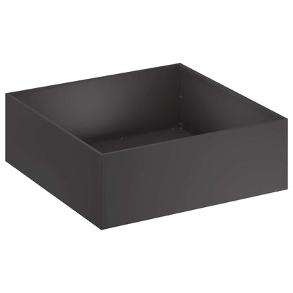 Macetero De Jardín 2 Uds. Negro 60 X 60 X 20 Cm_2