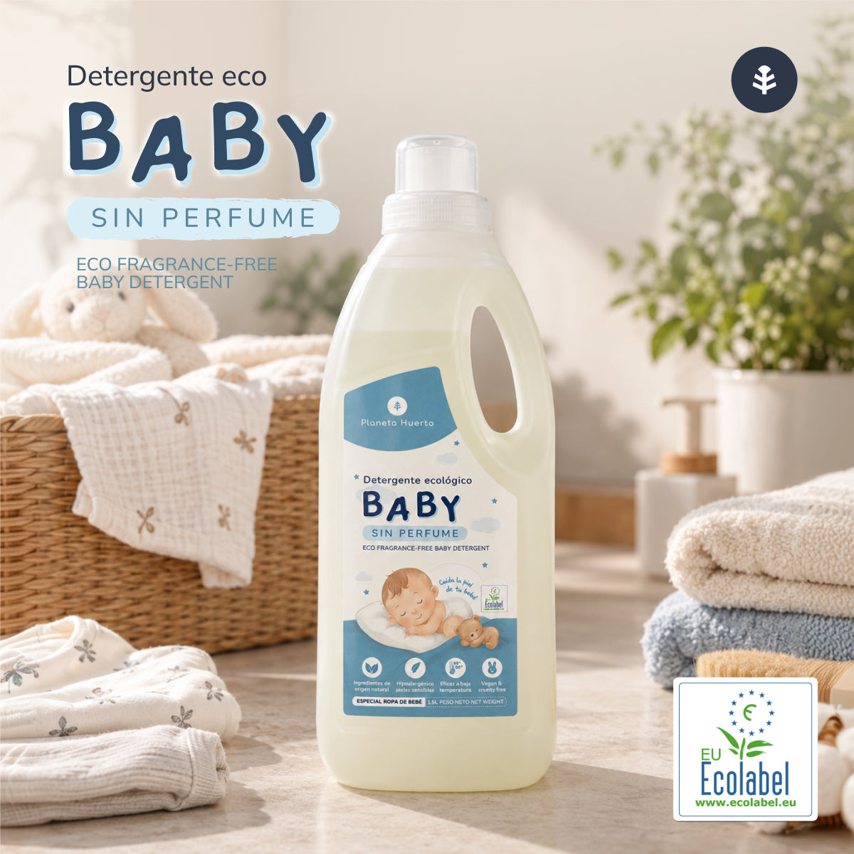 Baby Detergente suave para ropa ECO Planeta Huerto 1,5 L