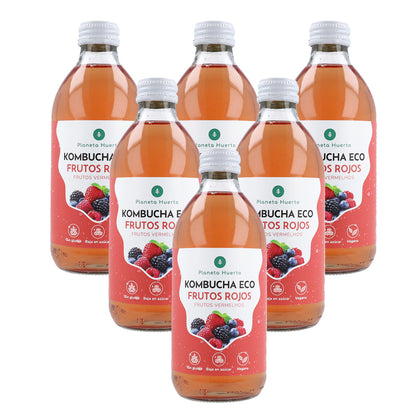 Pack 6x Kombucha ECO Frutos rojos Planeta Huerto 330 ml