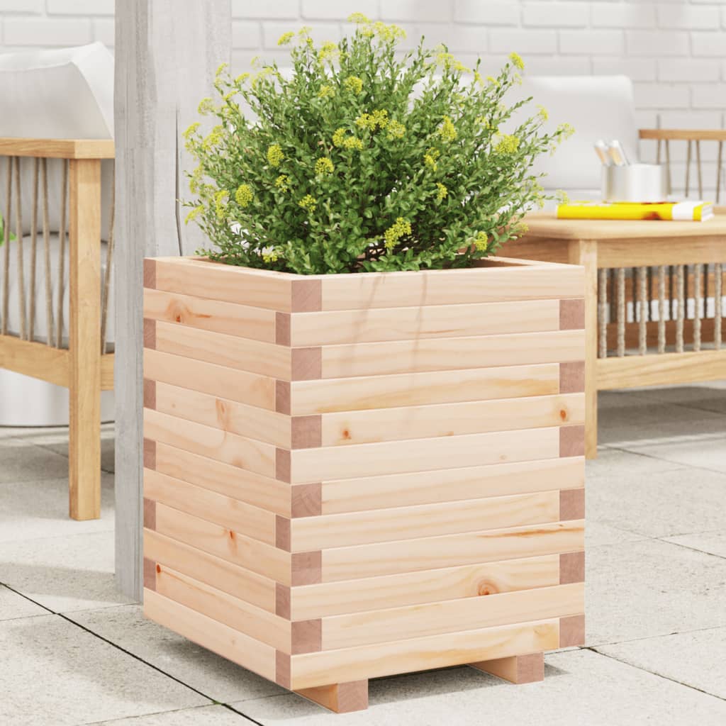 Jardinera Madera Maciza De Pino 40x40x49,5 Cm_1
