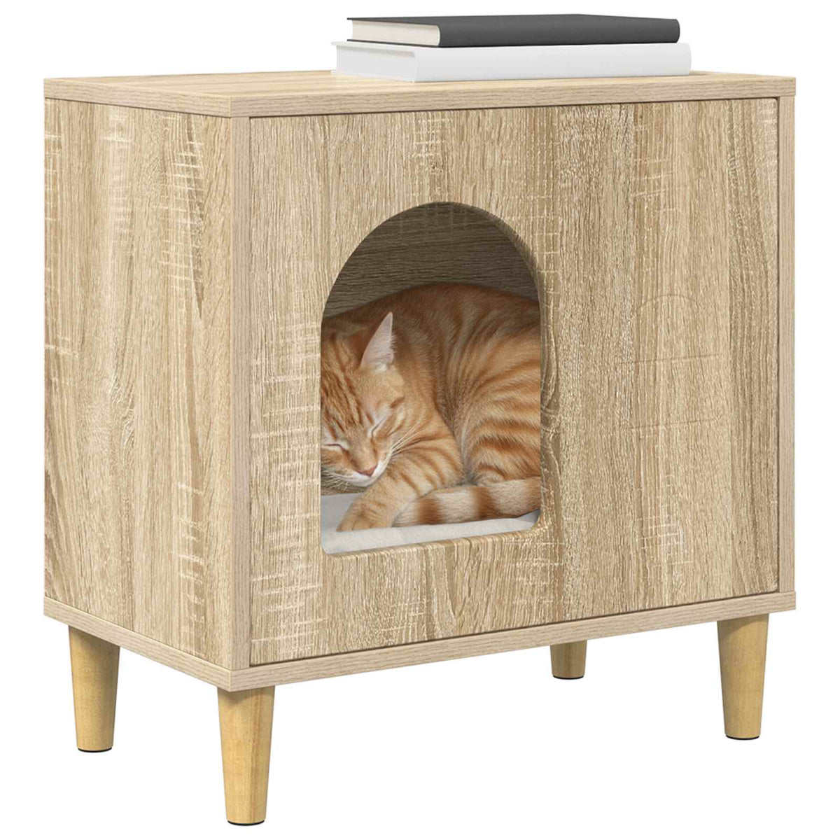 Casa Para Gatos Sonoma 51 X 30 X 52 Cm Madera De Ingeniería_2