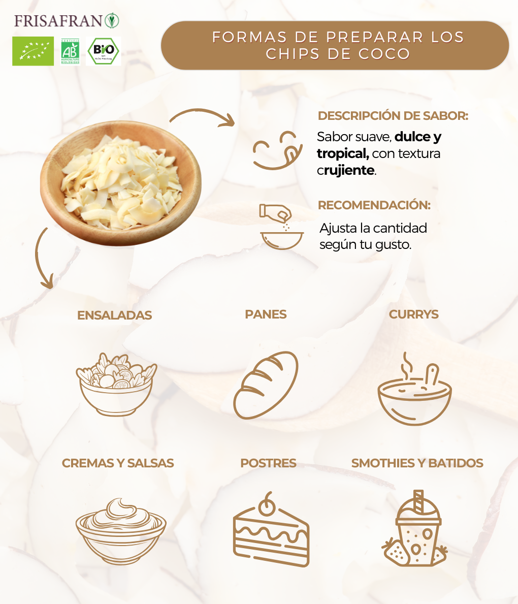 Chips De Coco Ecológicos | Deshidratados | Frisafran 200 G_4