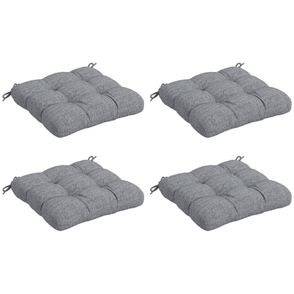 Outsunny Conjunto De Cojines Para Sillas De Comedor 48x48x10 Cm Gris_0