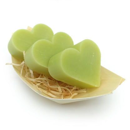 100 Jabones Aromáticos Con Forma De Corazón - Detalle Para Invitados De Eventos - Jabón Glicerina Con Aroma A Té Verde_3