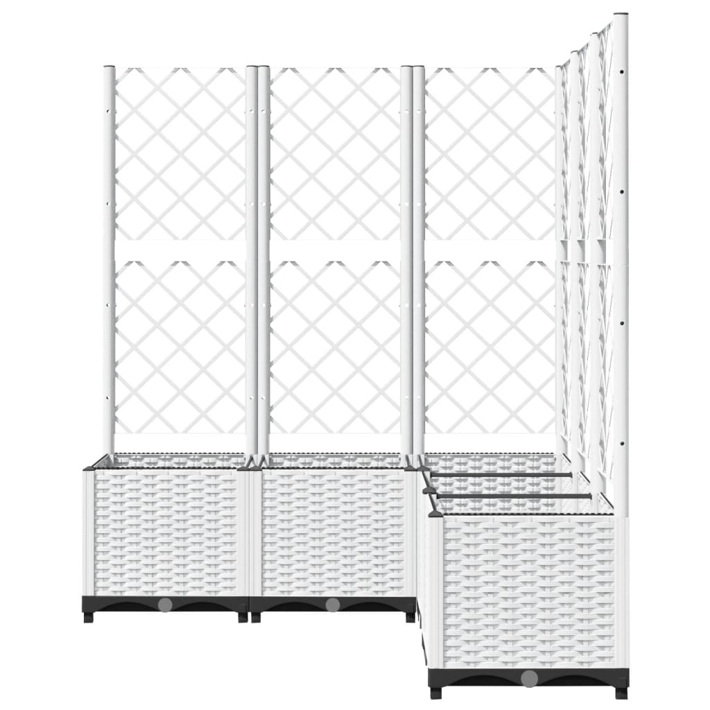 Jardinera Con Enrejado Pp Blanco 120x120x136 Cm_4