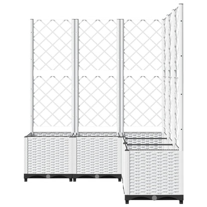Jardinera Con Enrejado Pp Blanco 120x120x136 Cm_4