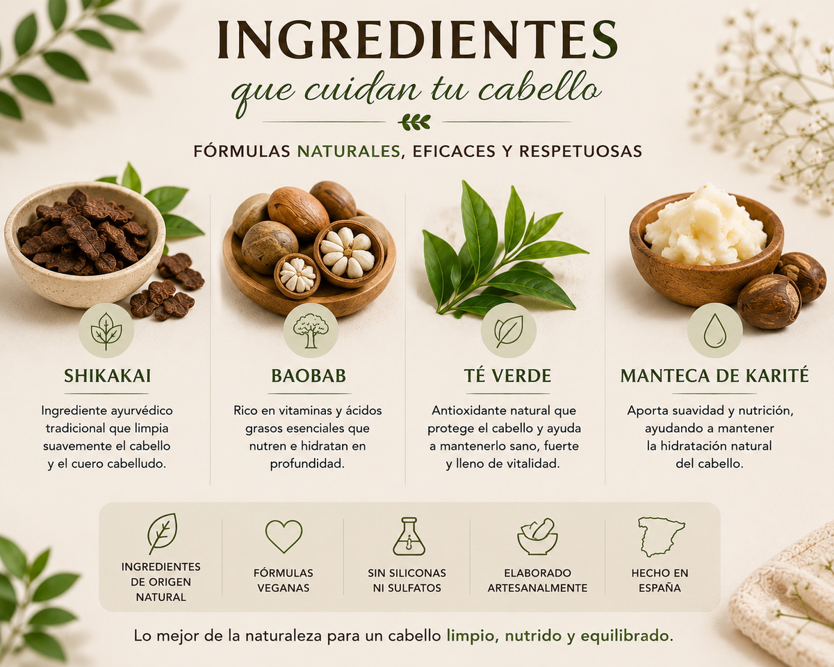 Pack Capilar Equilibrio | Champú Shikakai + Acondicionador Sólido | Cabello Graso y Mixto_4
