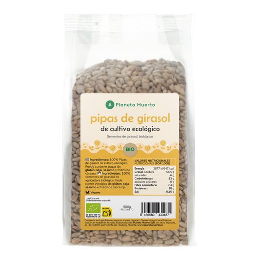 Pipas peladas de Girasol ECO Planeta Huerto 500 g