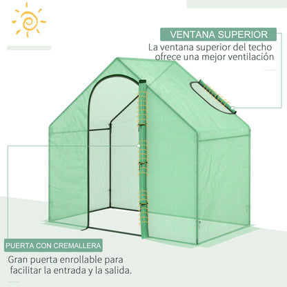 Invernadero Pequeño Outsunny Pe, Acero Verde 180x100x168 Cm_3