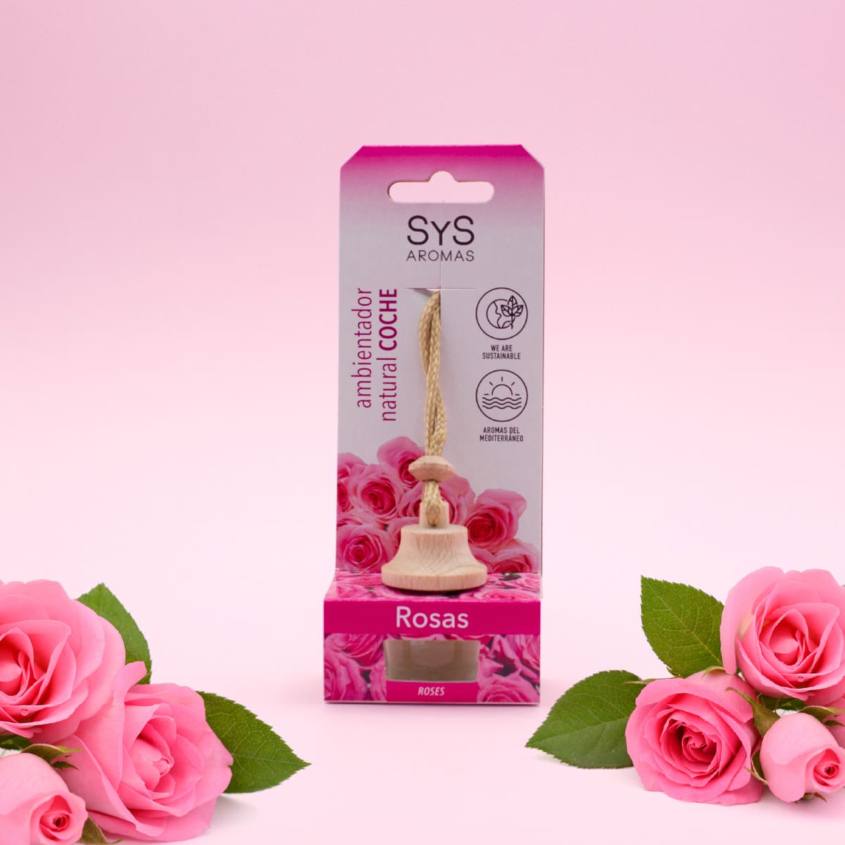 Ambientador Coche Rosas SYS Aromas Style 7 ml | Aroma Floral y Delicado | Suave y Elegante_1