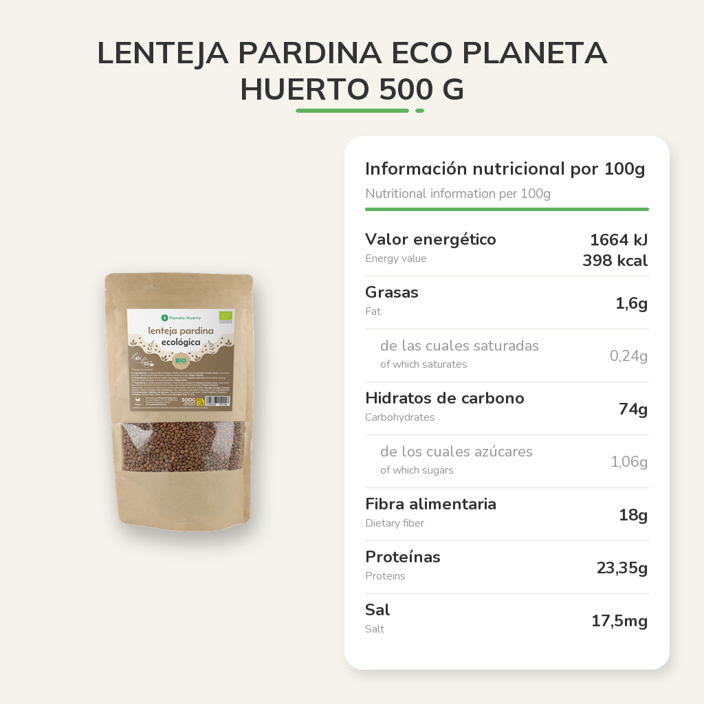 Información nutricional