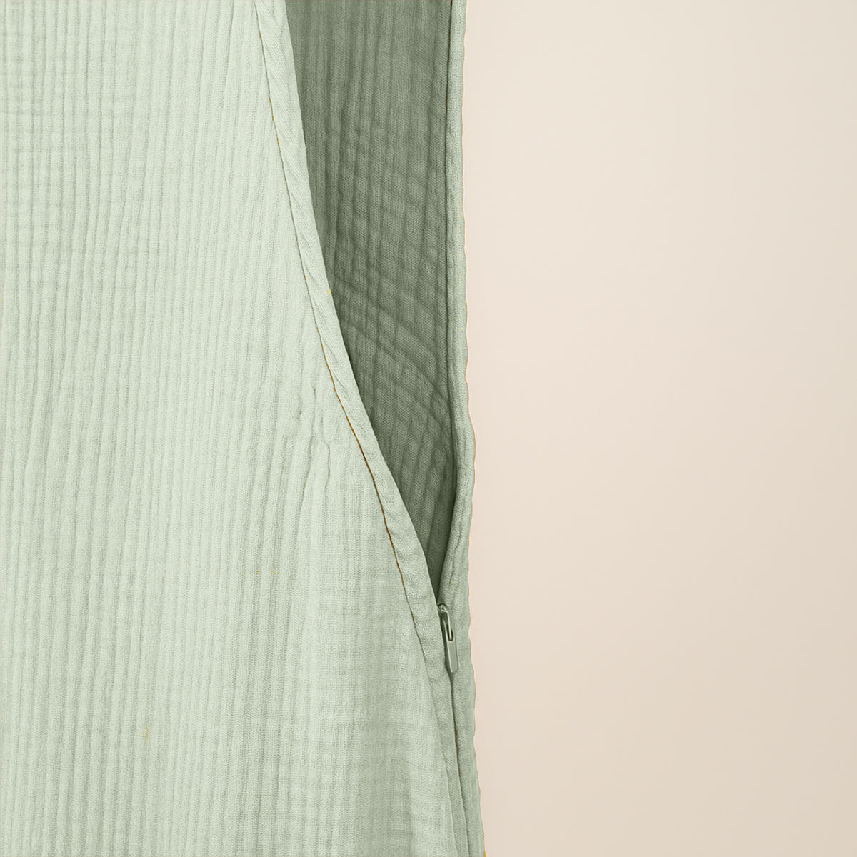 Saco De Dormir De Verano De Algodón Orgánico Verde_3