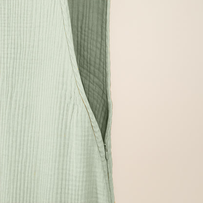 Saco De Dormir De Verano De Algodón Orgánico Verde_3