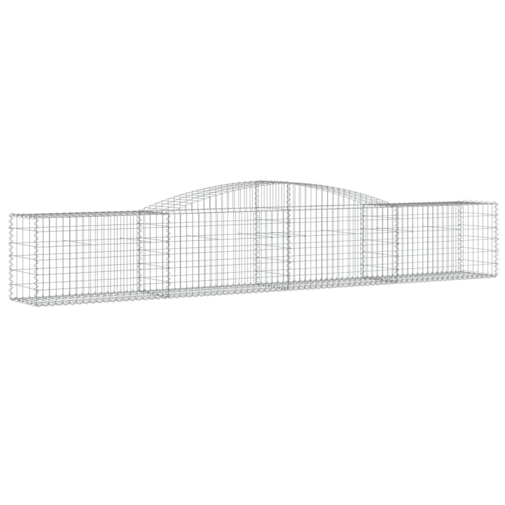 Cestas De Gaviones 9 Uds Forma De Arco Hierro 400x50x60/80 Cm_2