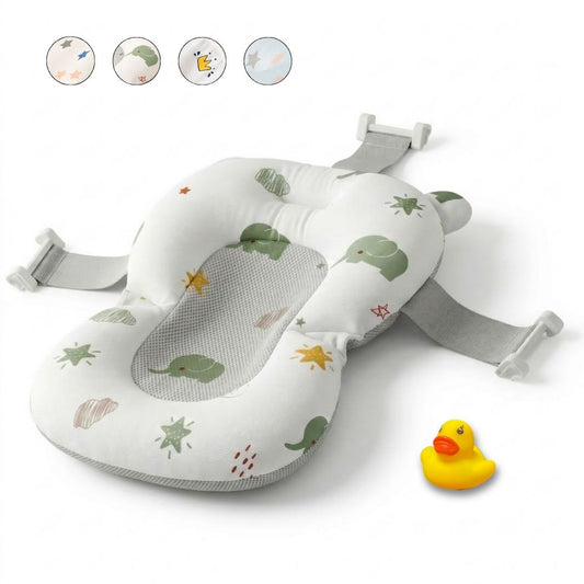 Bathby Cojín De Baño Antideslizante Con Estampado De Elefantes Para Bebés, Cómodo Y Seguro_0