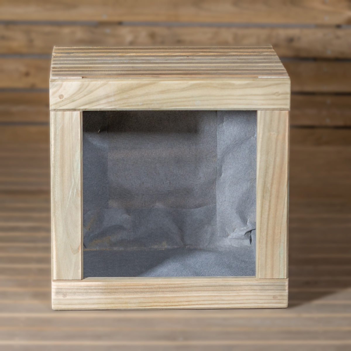 Jardinera Luxe De Madera Tratada Vidahuerto 40x40x40 Cm._3
