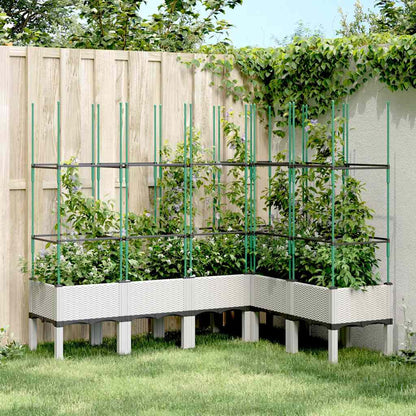 Jardinera Con Enrejado Pp Blanco 160x120x142,5 Cm_1
