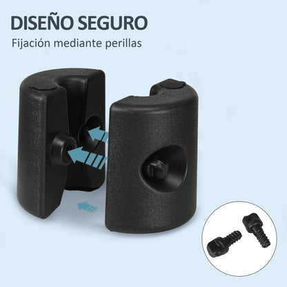 Pesos Para Carpas Outsunny Hdpe Negro 24x24x25.5 Cm_5