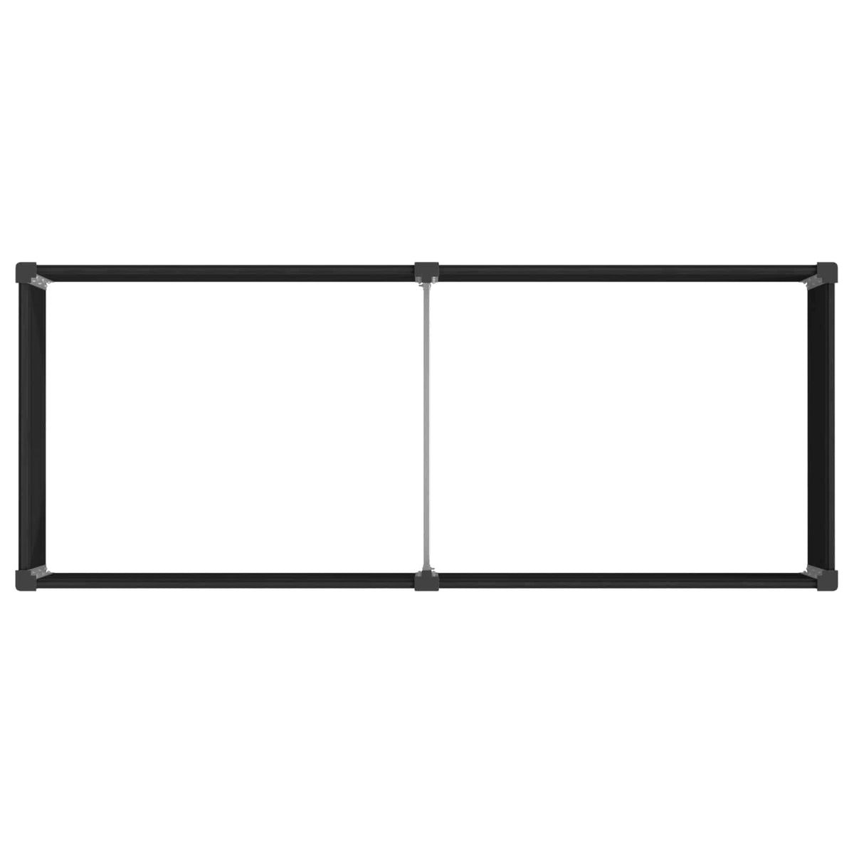 Arriate Elevado Negro 250 X 100 X 54 Cm Wpc Y Aluminio_4
