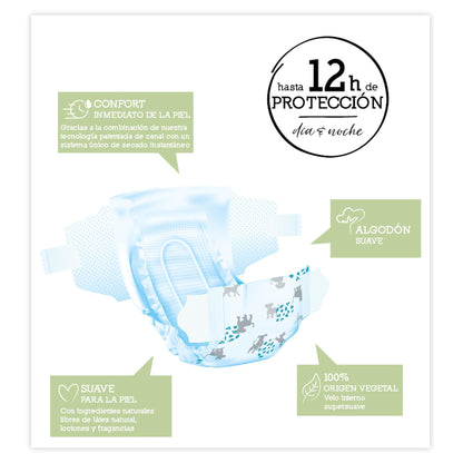 Pack ahorro Pañales T5 (13-18 kg) Moltex Pure &amp; Nature, 176 Uds